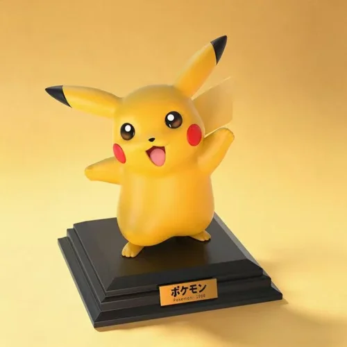 "Limited edition 1/10 Pikachu 30th Anniversary Retro Anime Pokemon statue. Dynamic, nostalgic pose, intricately sculpted details, multiple angles."