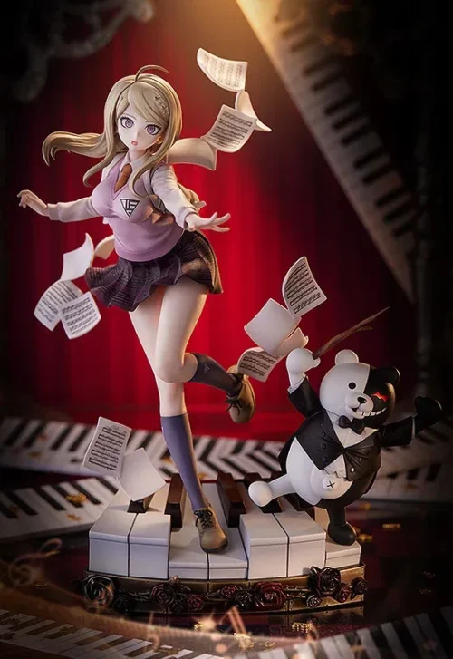 "Akamatsu Kaede Danganronpa V3 statue capturing her iconic, vibrant piano performance with flowing musical notes and detailed uniform."