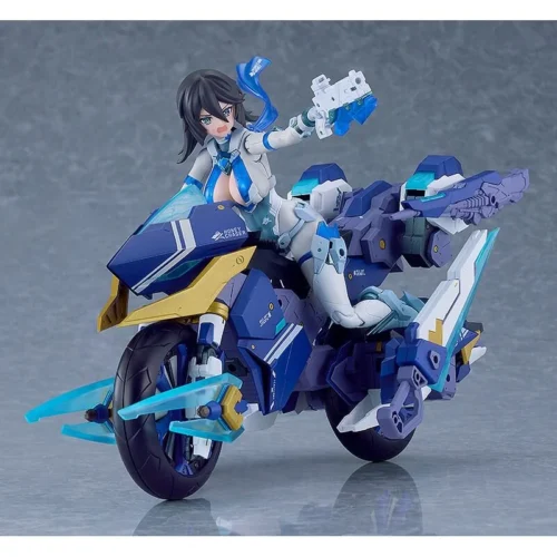 "Vibrant Cutie Honey PLAMATEA figure, dynamically posed. This movable Good Smile Company model kit captures the iconic transforming heroine in action."