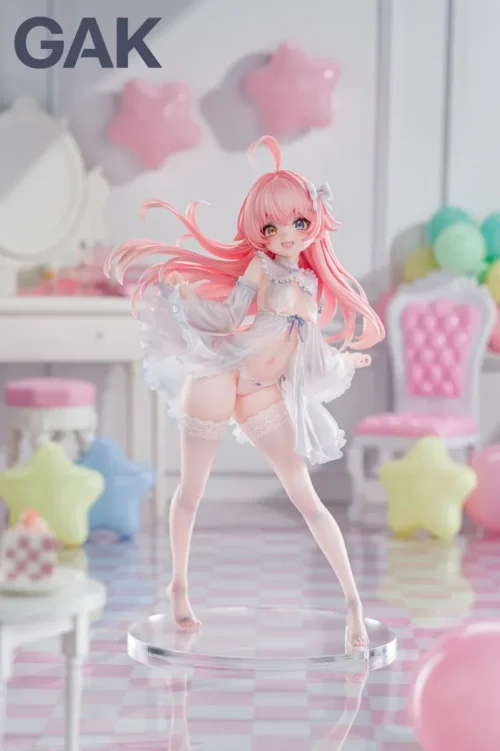 "Exclusive GAK Studio 1/6 Takanashi Hoshino Pajama Ver. Blue Archive figure, in a serene, dreamy pose."
