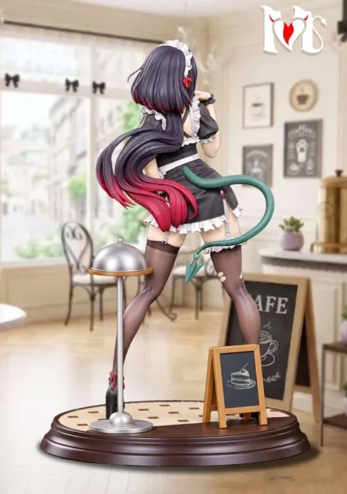 "Detailed product gallery of the premium 1/6 scale Zenless Zone Zero Jian Du Maid figure, highlighting her dynamic pose and intricate uniform."