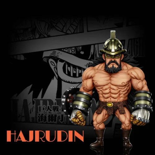 "A+ Studio One Piece Hajrudin statue showcasing the dynamic Elbaf warrior in a powerful action pose, highlighting his colossal strength."