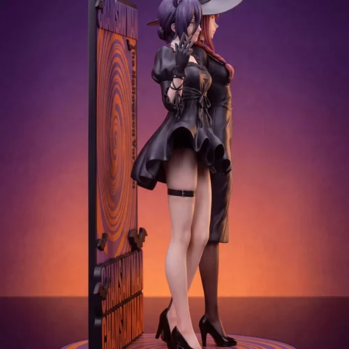 "Gallery views of the exclusive 1/6 Makima & Reze Halloween Limited Edition Chainsaw Man statue, showcasing premium sculpted details and dynamic dark."