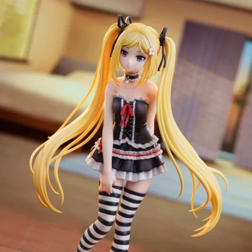 "Detailed angle of the exquisite 1/6 scale Mafuyu Orise resin figure, showcasing the serene school uniform pose and the intricately sculpted cat."
