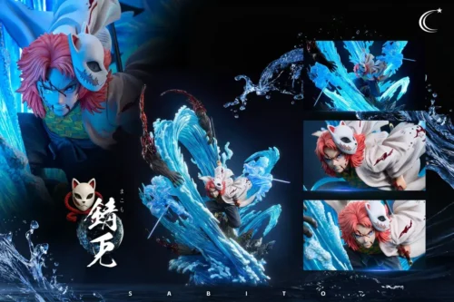 "Dynamic 1/6 Sabito Demon Slayer statue by Cuican CC Studio. Highly detailed collectible with intricate water breathing effects, capturing Sabito."