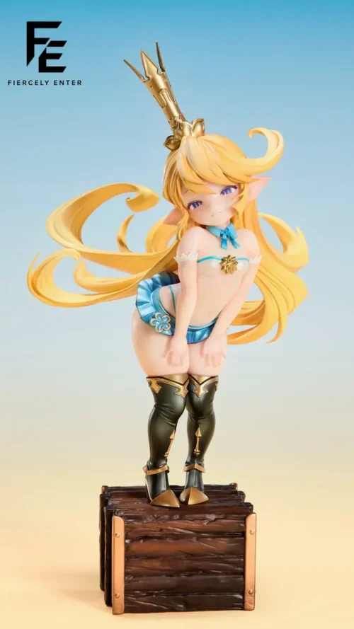 "Granblue Fantasy Charlotte 1/6 resin statue by Fiercely Enter Studio, showcasing various angles of her dynamic sculpt, premium armor details."