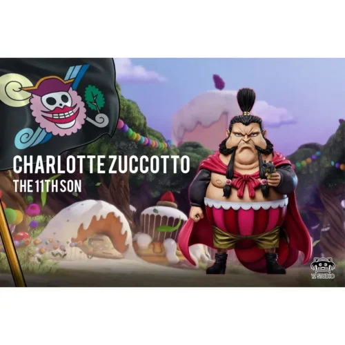 "YZ Studio One Piece Charlotte Zukkt collectible figure. Detailed sculpt from multiple angles, capturing her iconic wine-holding pose."