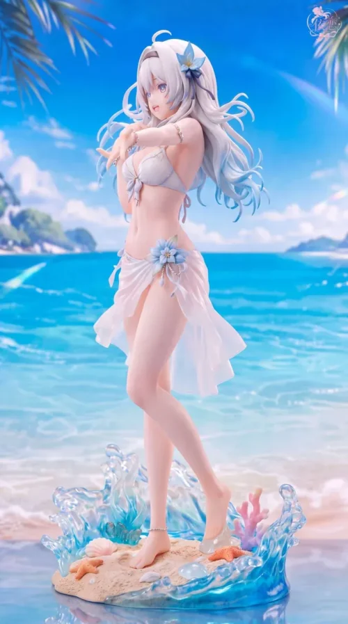 "Exclusive 1/6 scale Honkai Star Rail Firefly resin statue. Dynamic swimsuit pose, intricate sculpting, and premium elegance showcased."
