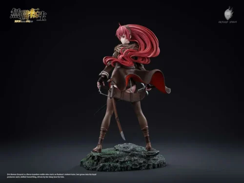 "Captivating 1/6 Eris Boreas Greyrat statue by ArtCast Studio, capturing her dynamic pose and exquisite details from Mushoku Tensei."