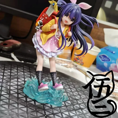 "Detailed views of the 1/6 Loli Tohka Date A Live premium resin figure. Intricate frilly dress, dynamic pose, and delicate anime elegance."