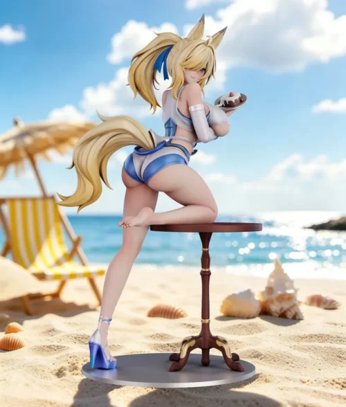 "Zenless Zone Zero Sigrid "Beach Sweetheart" 1/6 statue. Sigrid on a sweet summer beach day, with lifelike soft PU skin and expert paint."