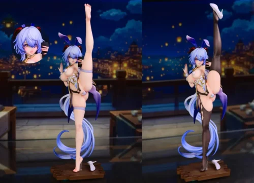 "Premium 1/7 Ganyu (Raised Leg) Genshin Impact figure by KB-Studio, highlighting her dynamic pose and exquisite costume details."