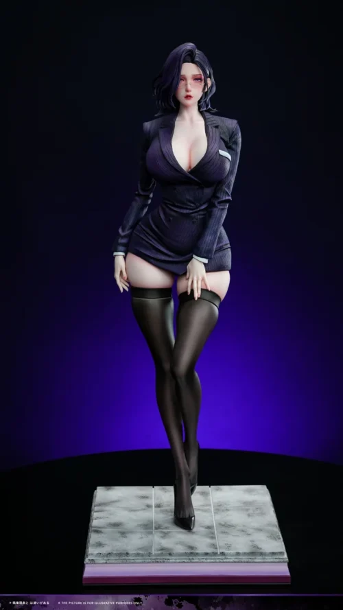 "Ultra-limited 1/4 scale hand-painted OL Kim Mi-jeong original resin statue by SG Studio, showcasing intricate professional attire fused with dark."
