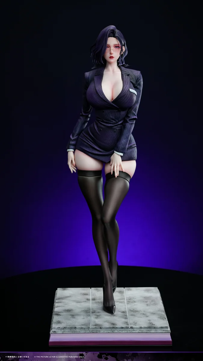 "Ultra-limited 1/4 scale hand-painted OL Kim Mi-jeong original resin statue by SG Studio, showcasing intricate professional attire fused with dark."