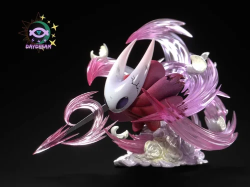 "Dynamic Limited Edition Hollow Knight Hornet statue by Day Dream Studio, featuring elegant mid-action pose with ethereal transparent effects."