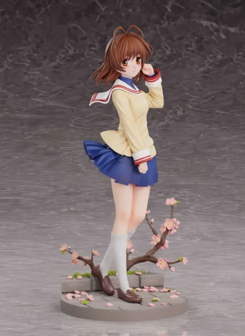 "Exquisite 1/6 scale Nagisa Furukawa bust statue, capturing her iconic CLANNAD school uniform and gentle, emotional demeanor. Premium collectible."
