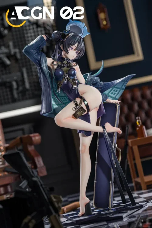 "Limited Edition 1/6 Ryuuka Fubuki Blue Archive statue gallery showcasing dynamic combat pose, intricate Gunlance details, and elegant character."
