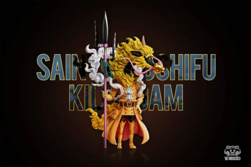 "Exquisite Saint Figarland Garling One Piece figure by YZ Studio, showcasing his dynamic, commanding presence with intricate detailing and powerful."