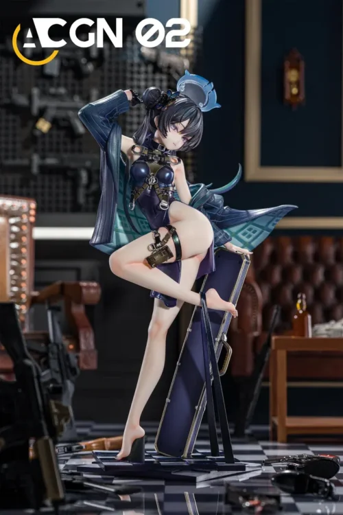"Limited Edition 1/6 Ryuuka Fubuki Gunlance ver. Blue Archive statue, captured in a dynamic combat pose with her elegant design and intricate weapon."