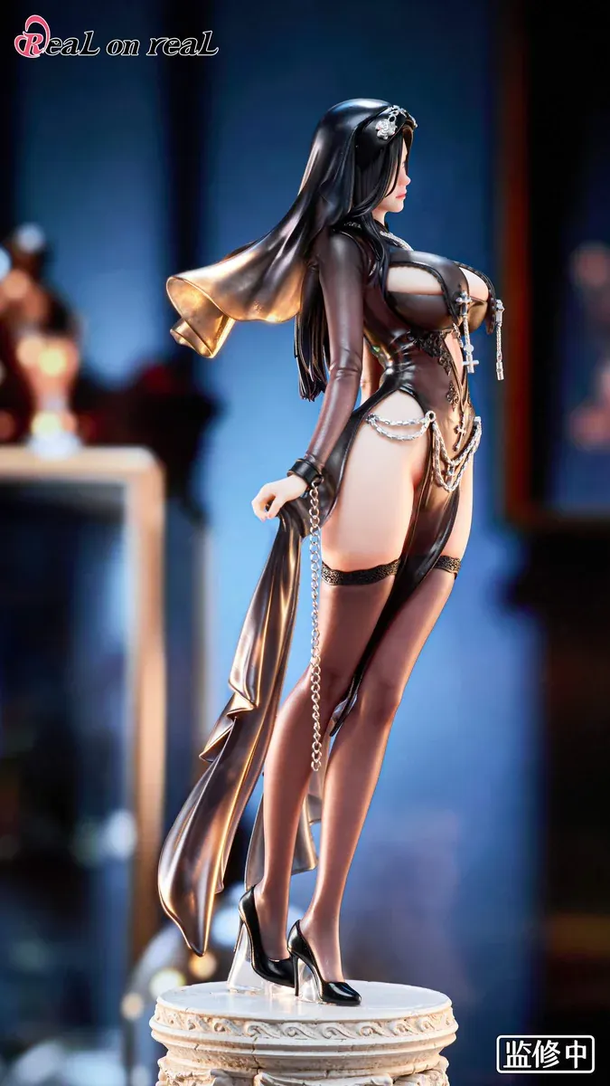 "Dark Nun figure gallery from Real on real. Highlighting gothic elegance, sensual details, and the unique rub-and-scent feature."