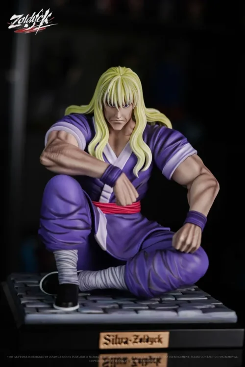 "Detailed view of the ultra-limited 1/6 Silva & Zeno Zoldyck Hunter x Hunter resin statue by Zoldyck Studio, showcasing premium artistry and dynamic."