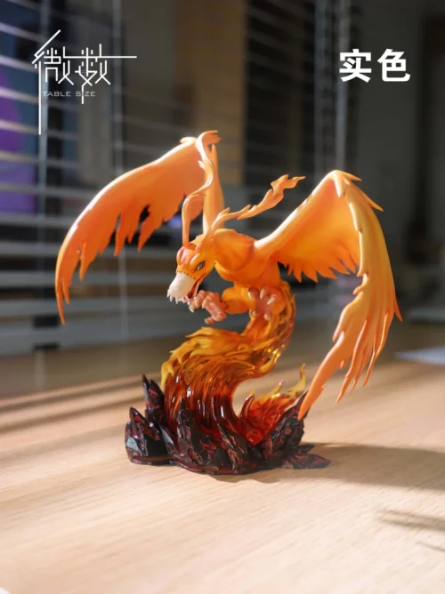 "Premium 1/20 Weishu Studio Digimon Birdramon & Kabuterimon statue, featuring intricate sculpting, vibrant colors, and dynamic poses from all angles."