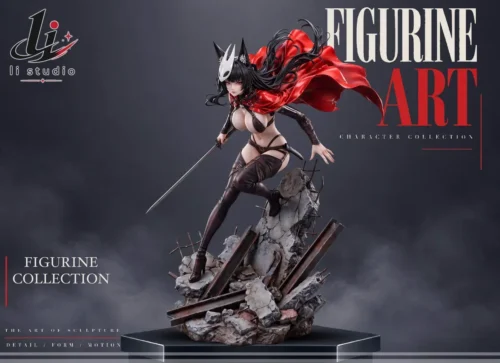 "Exquisite 1/6 Hoshimi Miyabi Zenless Zone Zero statue by Li-Studio, showcasing her dynamic martial arts pose with elegant fox motif."