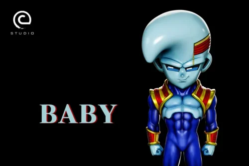 "Premium C-STUDIO Dragon Ball GT Baby figure detailed from multiple angles, capturing the villain's menacing pose and vibrant character sculpt."