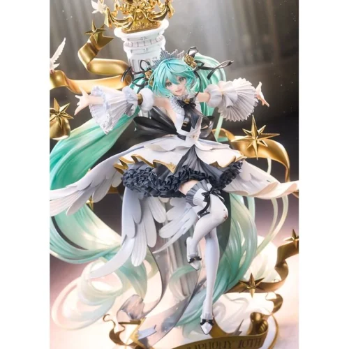 "Exquisite Good Smile Hatsune Miku Symphony 10th Anniversary figure. View her elegant orchestral gown and intricate sculpted details from all angles."