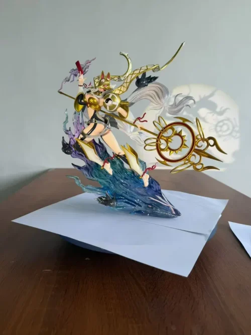 "Dynamic Sakuyamon X-Antibody Digimon statue by EL Studio, featuring exquisite detail, a powerful warrior pose, and premium craftsmanship."