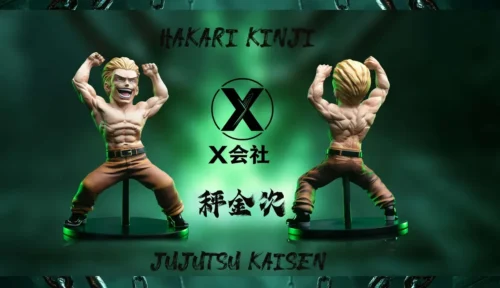 "Exclusive Kinji Hakari Sitting Gambler Jujutsu Kaisen figure, meticulously detailed to capture his powerful, characteristic domain pose."
