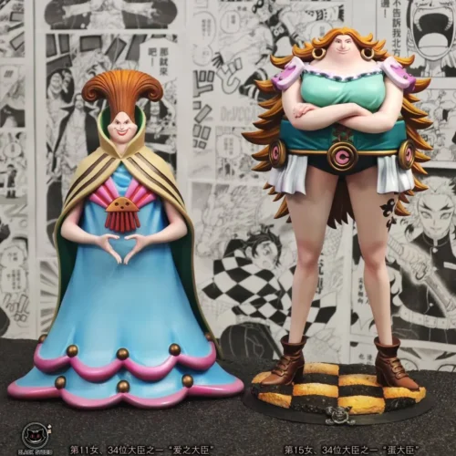 "Limited Edition Kū Sutāchi & Suteron One Piece statue by Xiaohei Black Studio. Dynamic angle showcasing vibrant custom sculpture details."