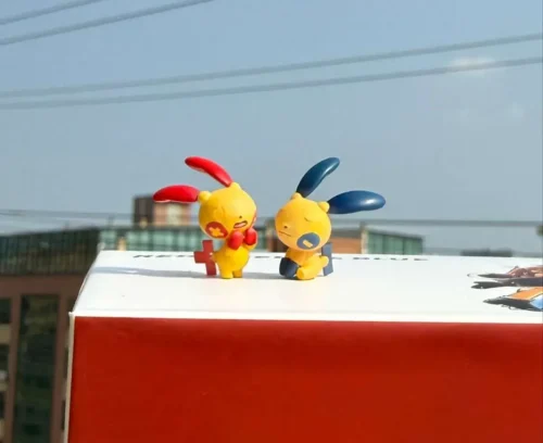 "Vibrant main image of the 1/17 Plusle & Minun Special Edition Pokémon statue, capturing the dynamic duo in their cheerful, iconic supportive poses."