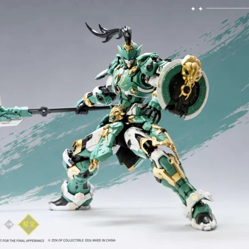 "Patrol Envoy Dragon Halberd Mecha Deluxe Edition, showcasing intricate design, dynamic pose, powerful weaponry, and premium pre-painted details."