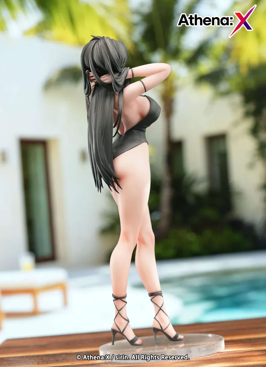 "Close-up views of the officially authorized 1/6 scale Summer Time swimsuit figure by Athena:X Studio, showcasing intricate sculpted details."
