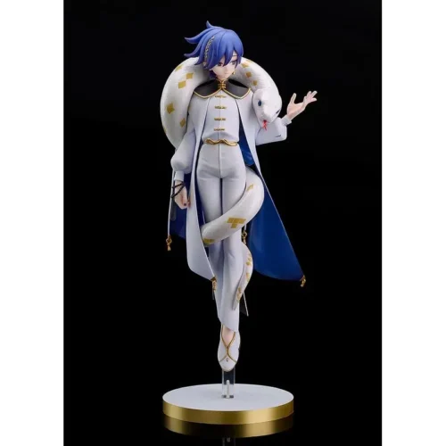 "Dynamic KAITO Chinese Style Vocaloid statue by Good Smile Company, showcasing exquisite flowing traditional attire and intricate cultural motifs."