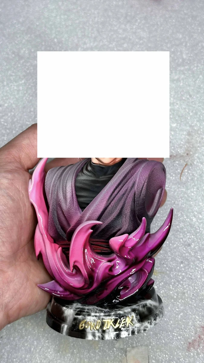 "Limited Edition 1/6 Dragon Ball Super Saiyan Rosé Goku Black LED throne statue, showcasing its powerful aura, dark regal aesthetic, and intricate."