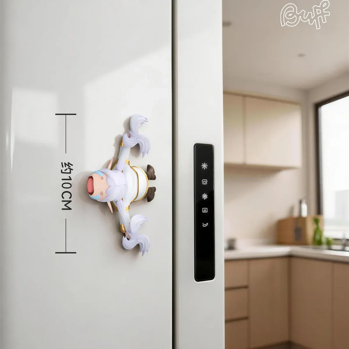 "Whimsical Flying Fufu figure from Frieren, featuring adorable sculpted details, perfect as a noodle stopper and fridge magnet."