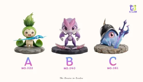 ""Desire for Evolution" CUB Studio original resin statue featuring the exclusive limited edition designer figures Crybaby, Mantis, and One-Eyed."