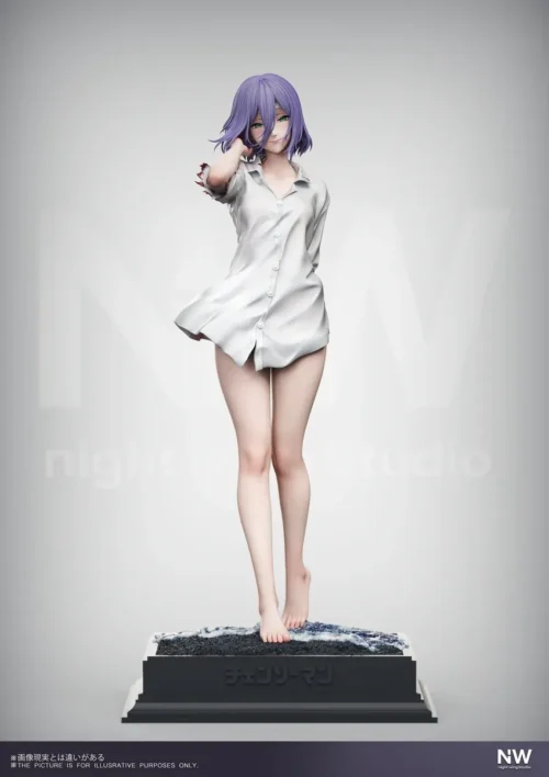 "Limited edition Chainsaw Man Reze Beach resin statue by Night Wing Studio. Iconic character, premium materials, and dynamic, emotive craftsmanship."