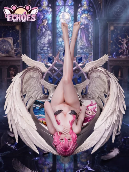 "ECHOES Studio's exquisite 1/4 Yuzuriha Inori 'Inverted Prayer' resin statue, featuring her ethereal beauty and exceptional translucent skin craftsman."