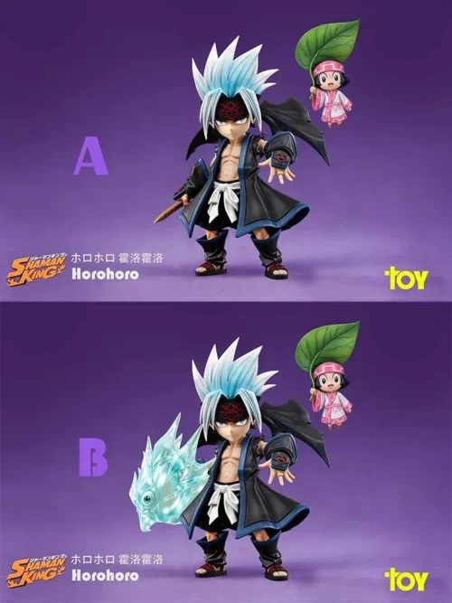 "Limited Edition WCF Shaman King Horohoro figure, dynamically posed and vibrantly capturing his iconic ice spirit. A premium collectible statue."