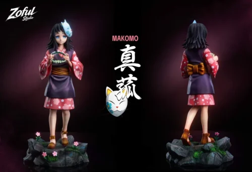 "Serene 1/6 Makomo Demon Slayer statue showcasing dynamic Water Breathing. Premium imported resin and PU, ultra-limited edition collectible."