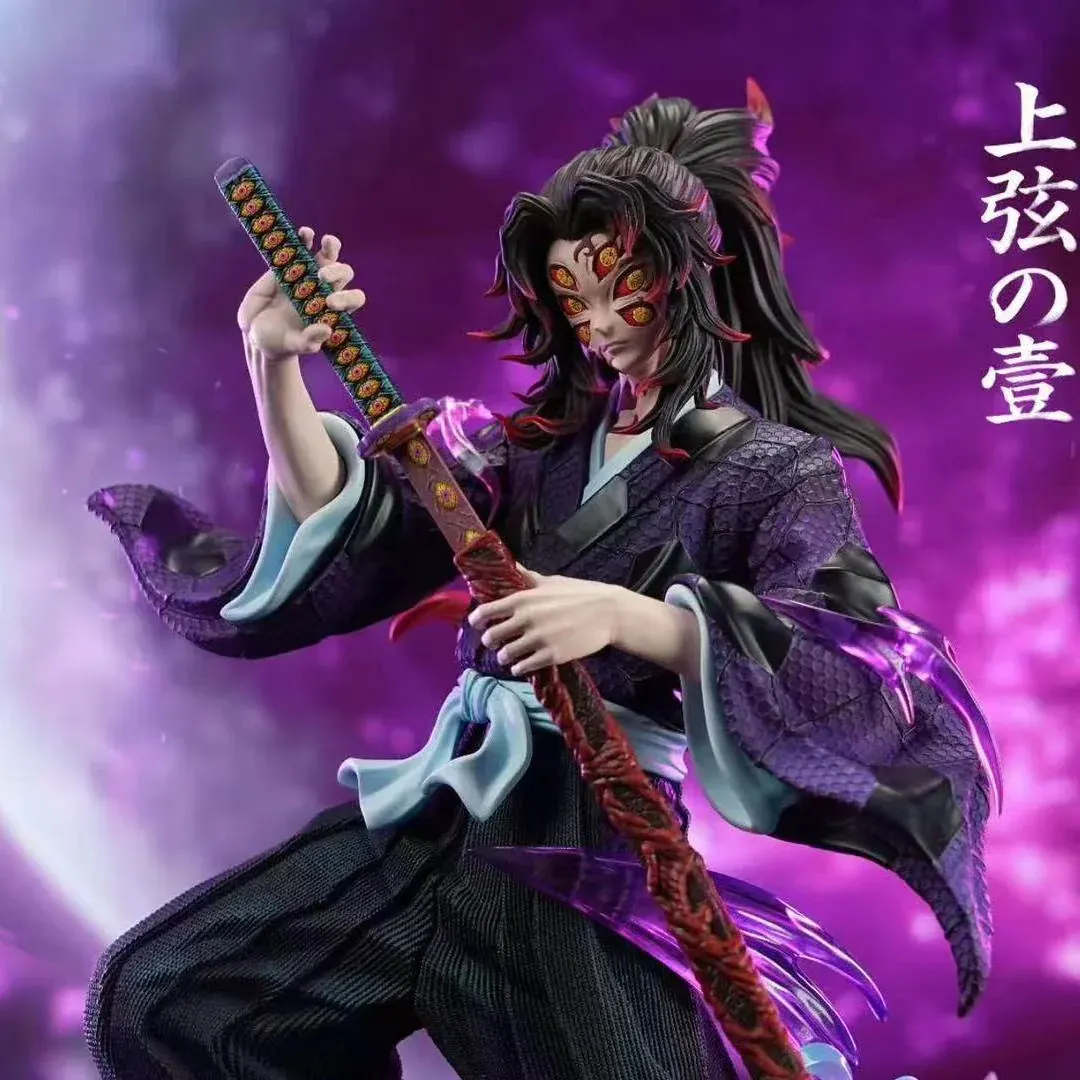 "Premium limited edition 1/6 Kokushibo & Enmu Demon Slayer statues by DREAM HUNTER STUDIO, showcasing dynamic poses and intricate sculpted details."