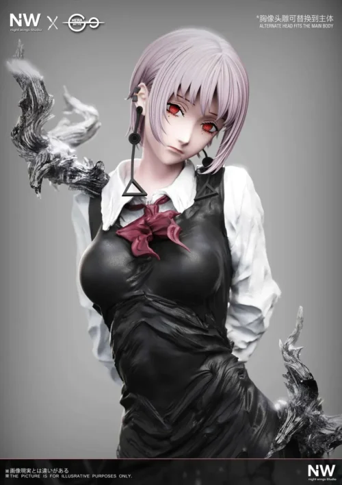 "Limited edition 1/6 & 1/4 Death Devil Ji He figure by Night Wing Studio, showcasing intricate gothic apocalyptic details from multiple angles."
