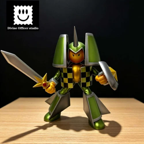 "Exclusive, highly detailed Yu-Gi-Oh! Rocket Swordsman DM resin statue; a dynamic warrior with intricate armor and powerful sword."