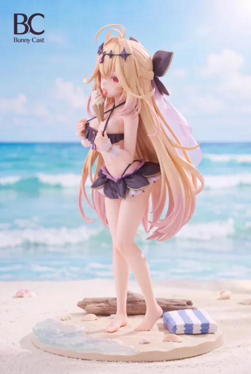 "Exclusive 1/6 Ruruka Swimsuit Polystone Statue gallery. Dynamic angles reveal her vibrant swimsuit, detailed beach base, and premium sculpting."