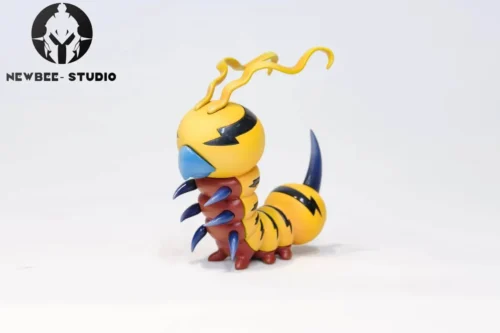 "Limited Edition Newbee Studio Digimon Kunemon & Dokunemon PU+Resin figures. Gallery views show vibrant sculpt and iconic charm."