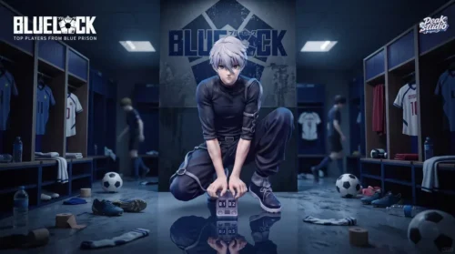 "Exclusive 1/6 Nagi Seishiro Blue Lock Peak Studio resin statue, showcasing his dynamic soccer action. A limited edition collectible figure."