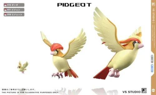 1/20 Scale World Zukan Evolution of Pidgeot - Pokemon Resin Statue - VS Studio - Image 2